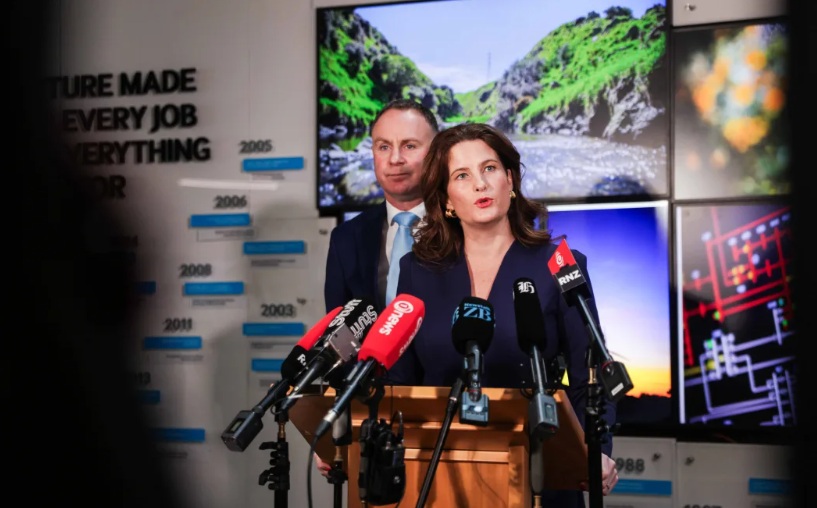 Finance Minister Nicola Willis (R) and Energy Minister Simon Watts. Photo: RNZ 