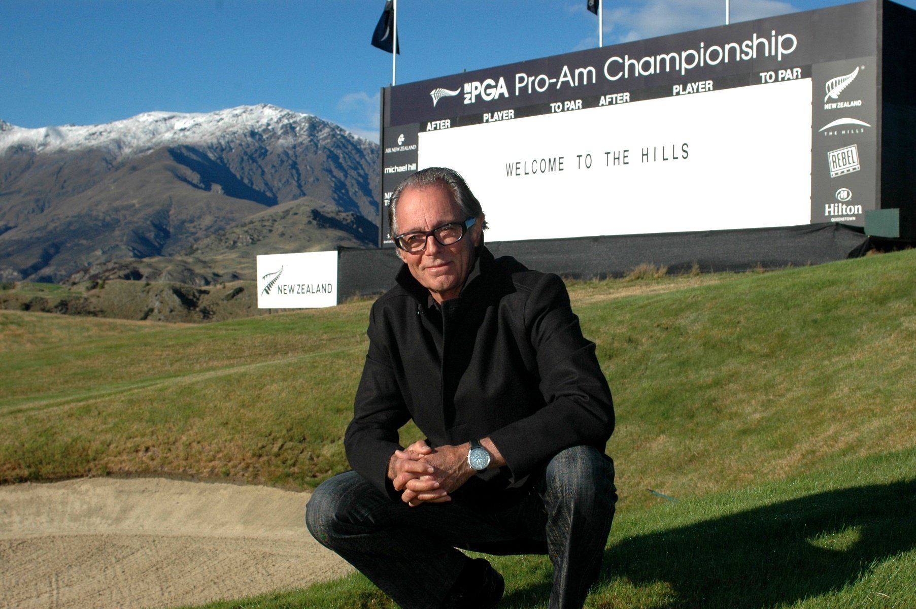 World class... Sir Michael Hill at his pride and joy, the Hills golf course which he built at...