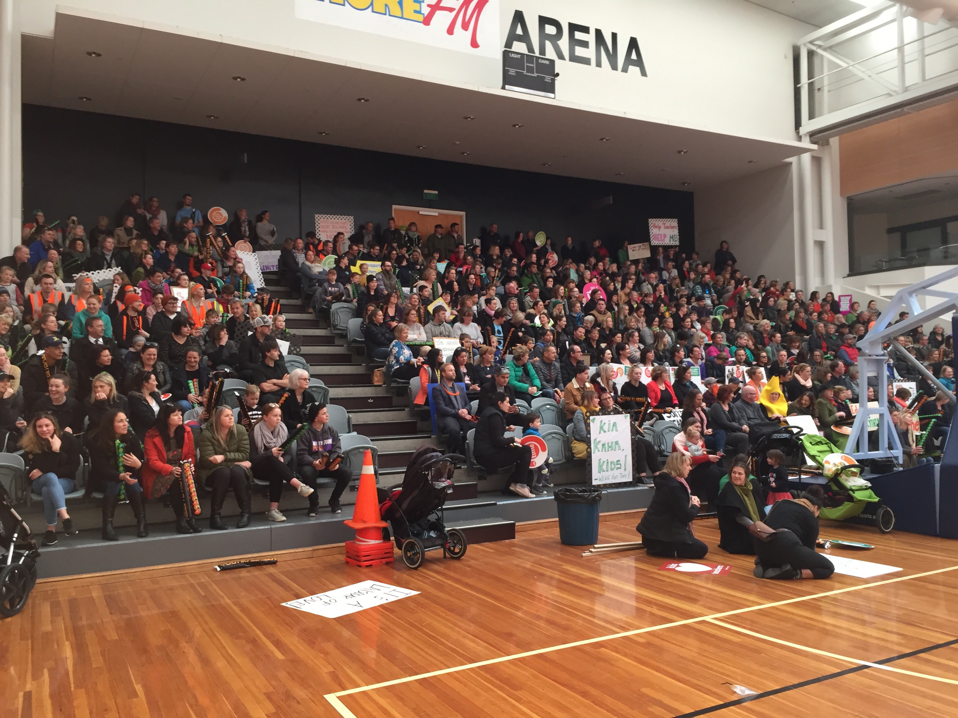 Primary and intermediate teachers are gathering at Dunedin’s Edgar Centre ahead of a march down...