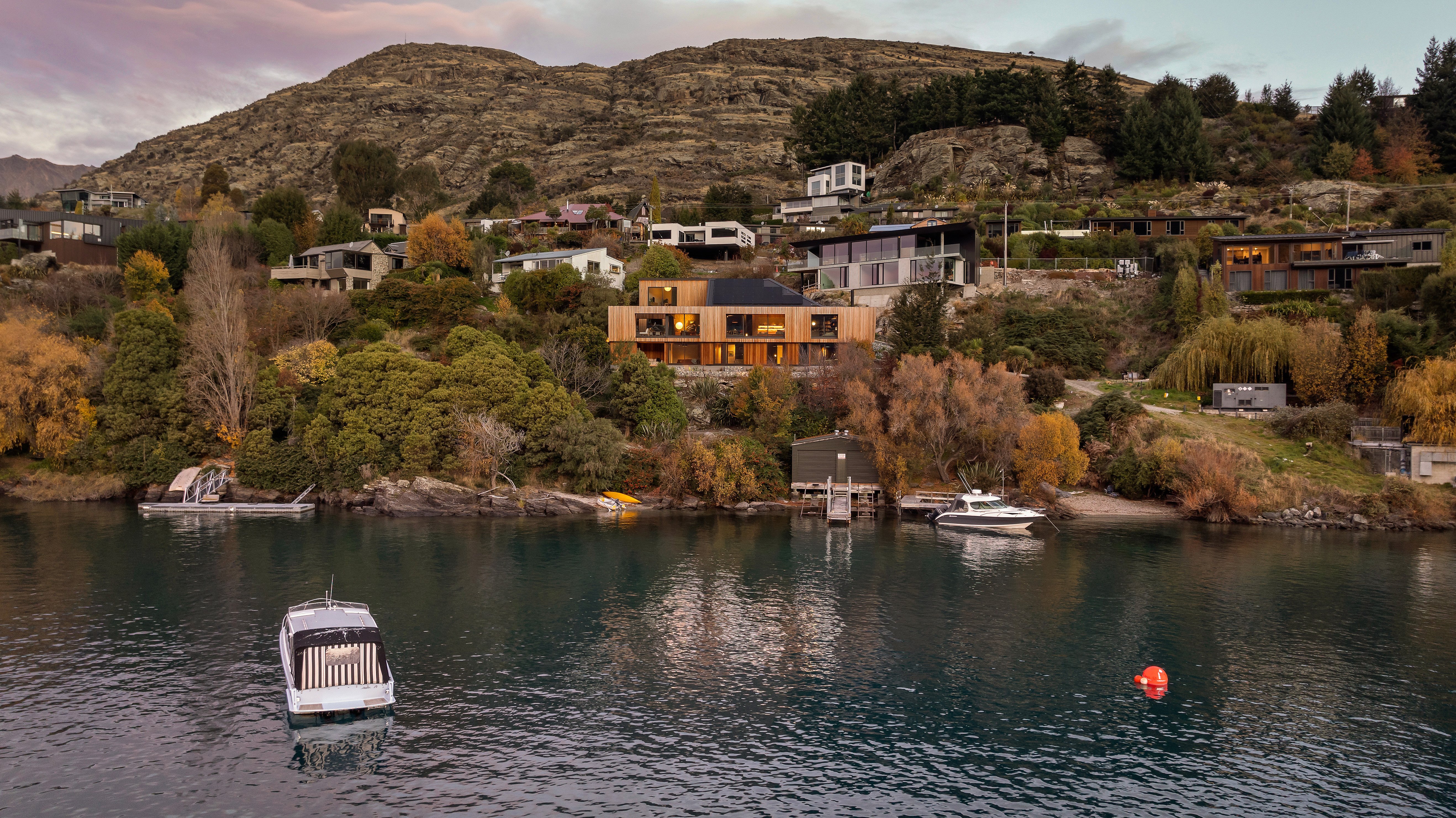 One of the closest houses to the lake, the property was designed by Kerr Ritchie Architects and...