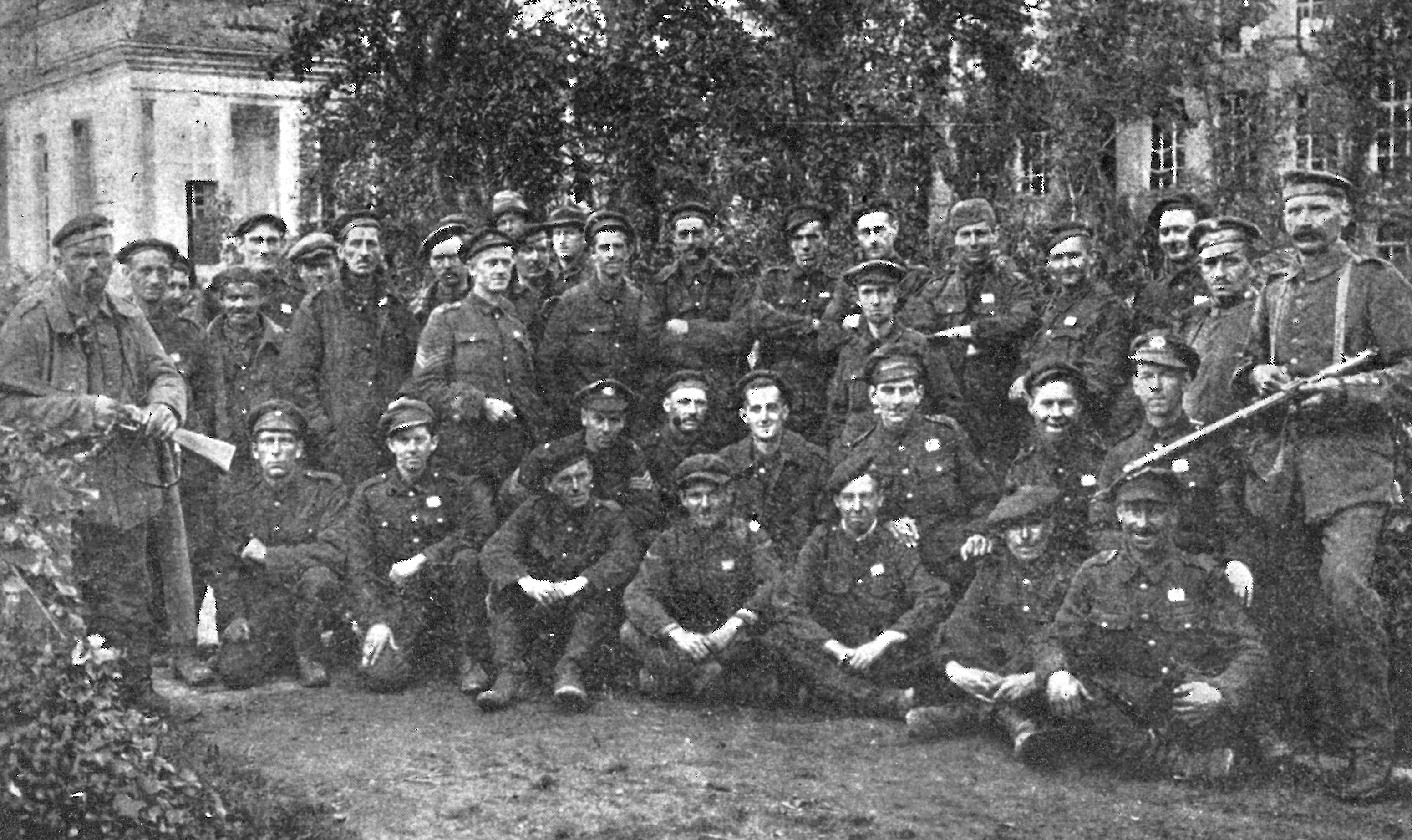 Soldiers captured at Meteren, including several New Zealanders, one a Private McDonald, of...