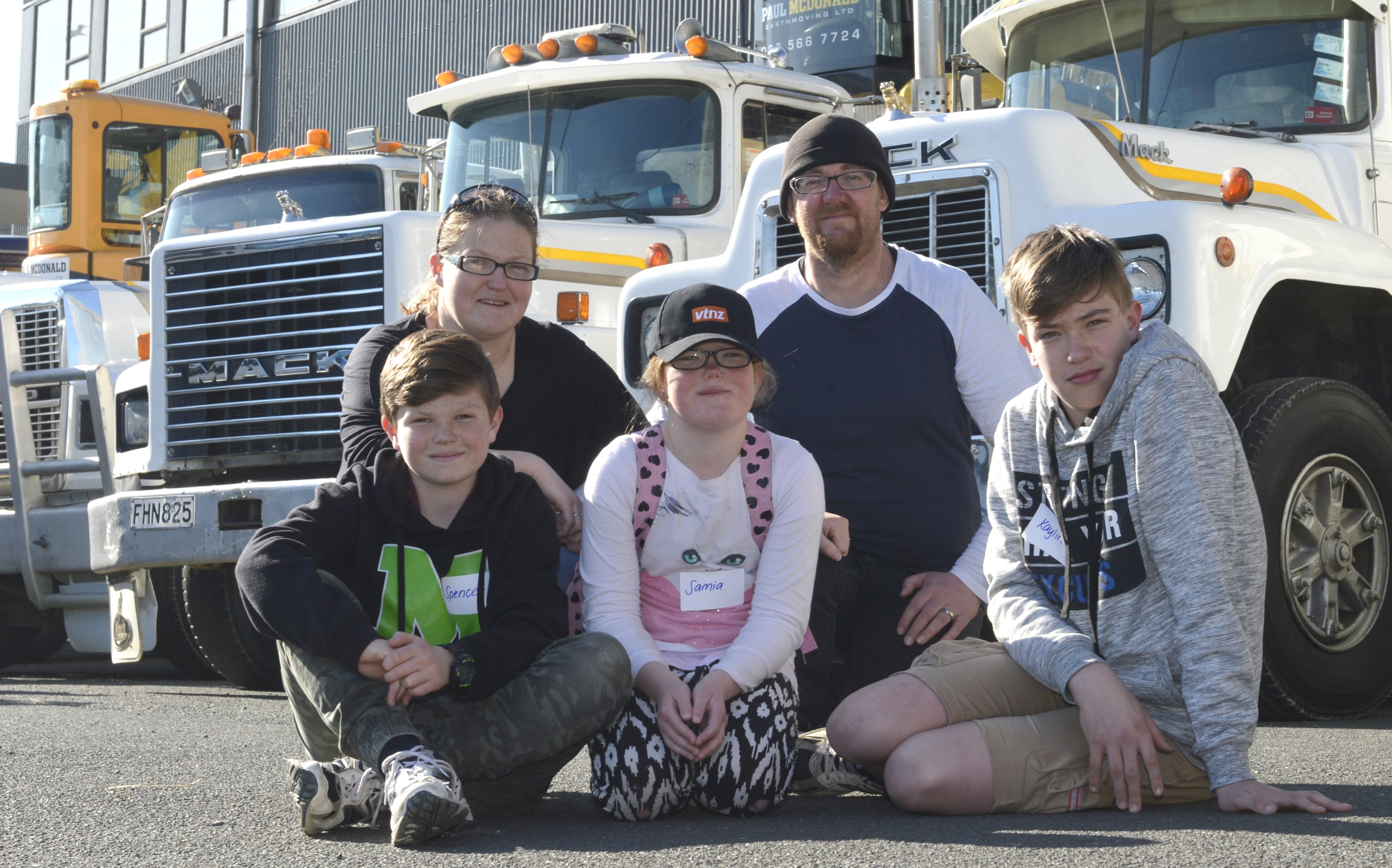 The Matthews family (from left) Spencer, Cindy, Somia, Bob and Kaylin enjoying Special Rigs for...