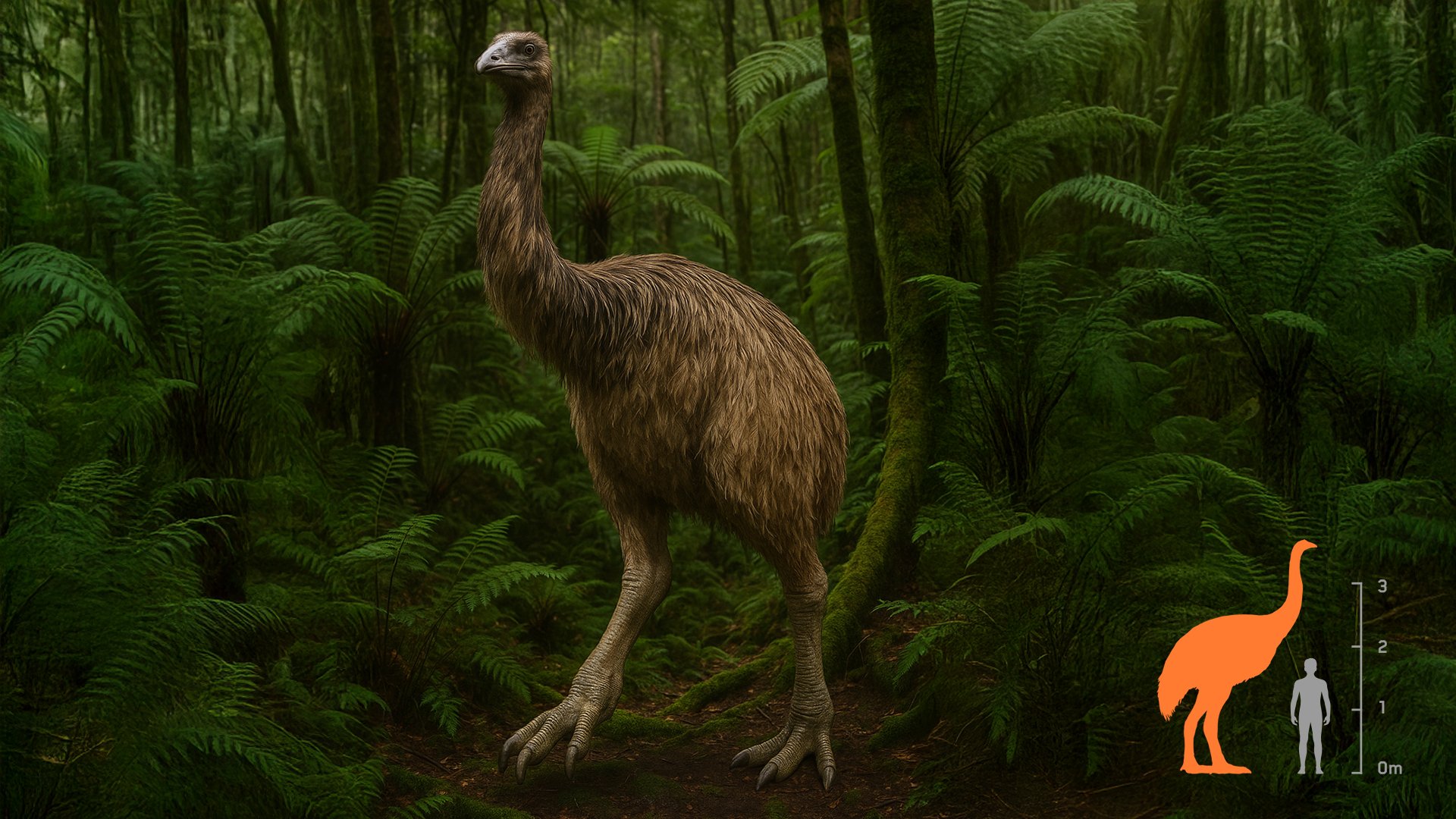 The South Island giant moa was over 3m tall. Photo: supplied