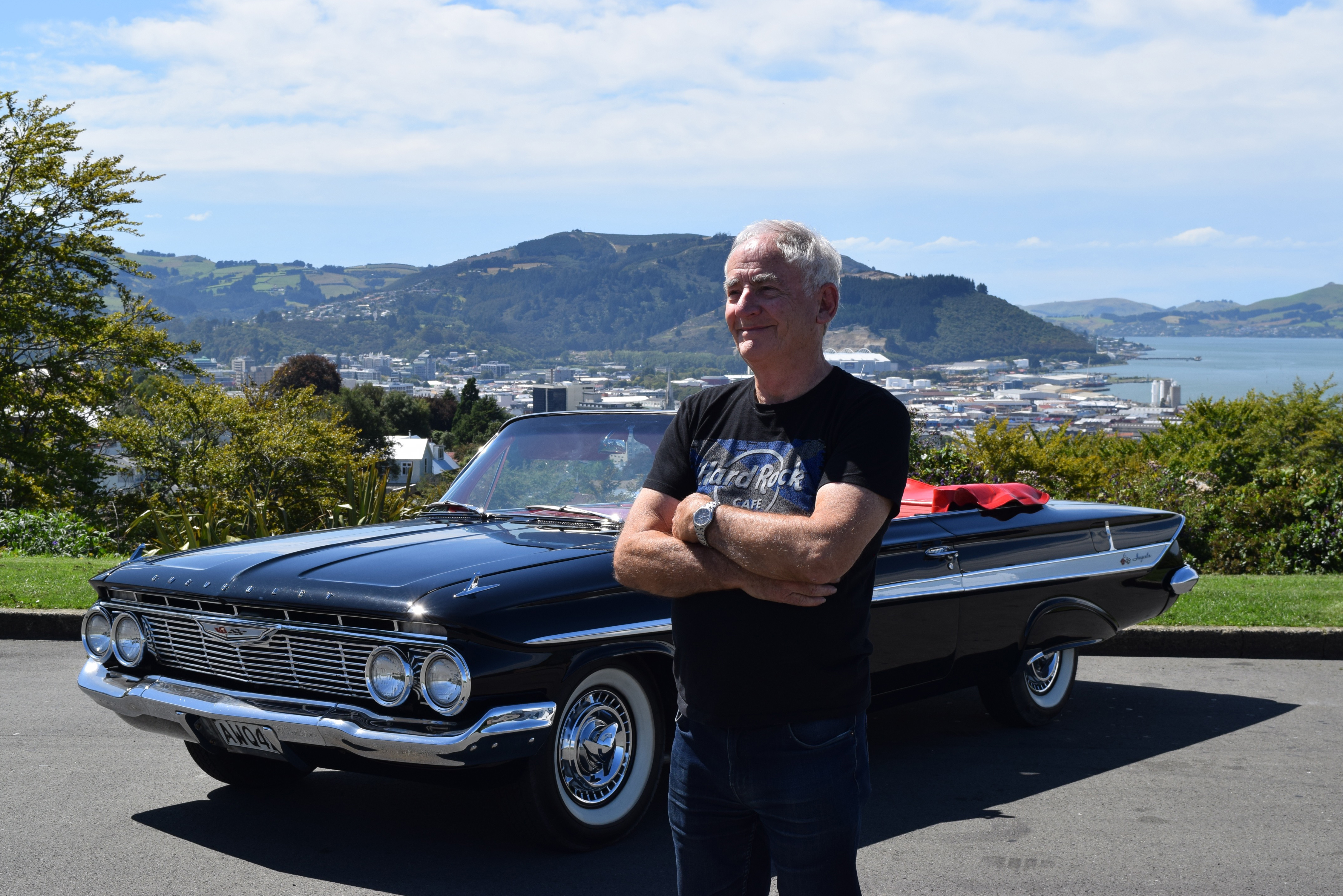 Dream realised . . . Murray Clarke, of Glenleith, and his 1961 Chevrolet Impala. PHOTOS: THE STAR