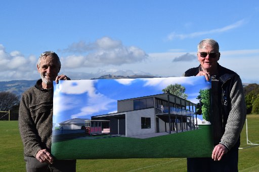 Dunedin Heritage Light Rail Trust chairman Neville Jemmett (left) and member Stuart Payne, both...