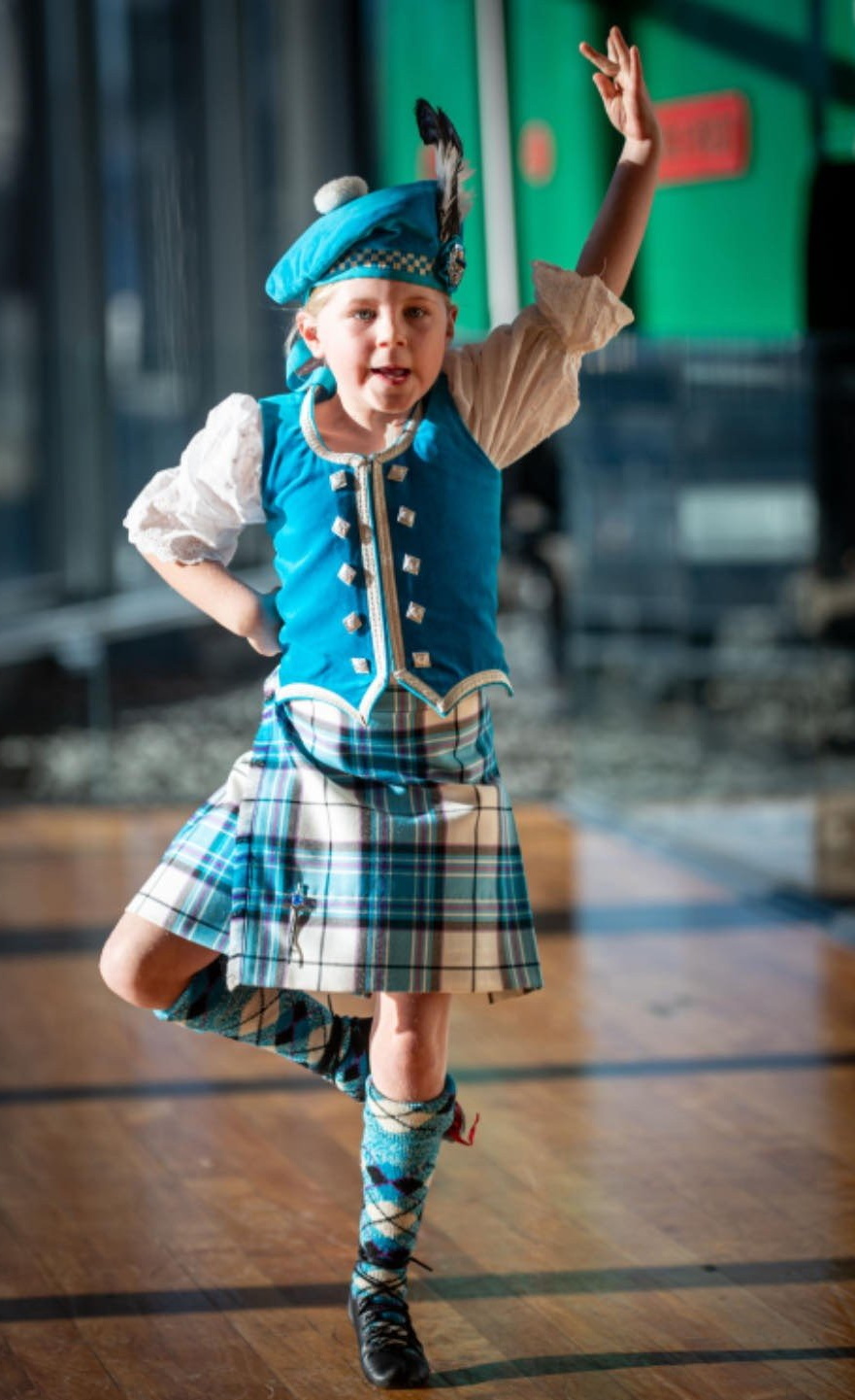 Junior dancer Lara Mills, 8, will compete in the Otago Centre annual Highland & National Dancing...