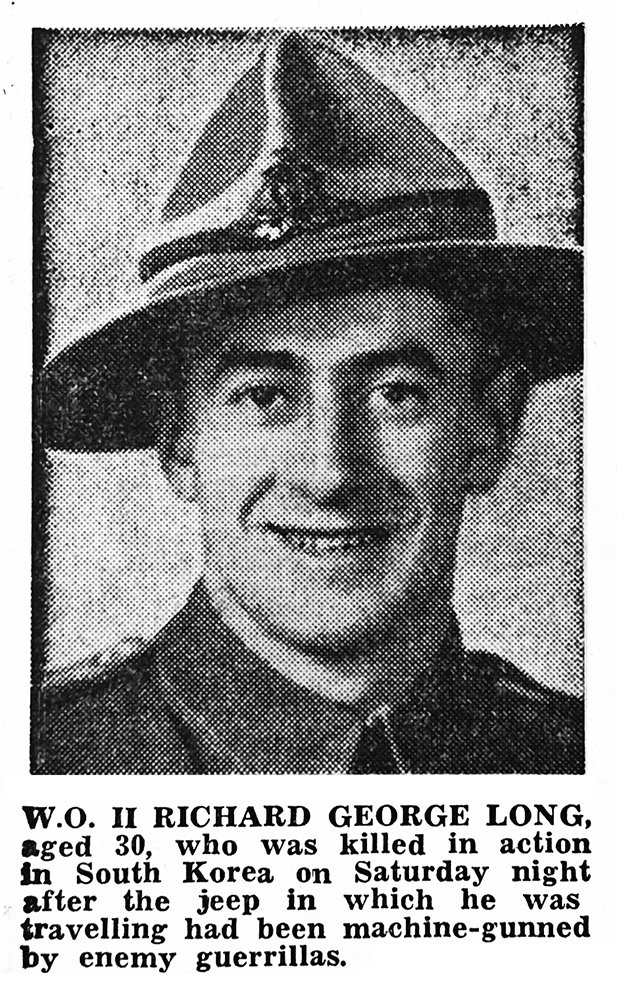 Richard Long was one of New Zealand’s first casualties in the Korean War.