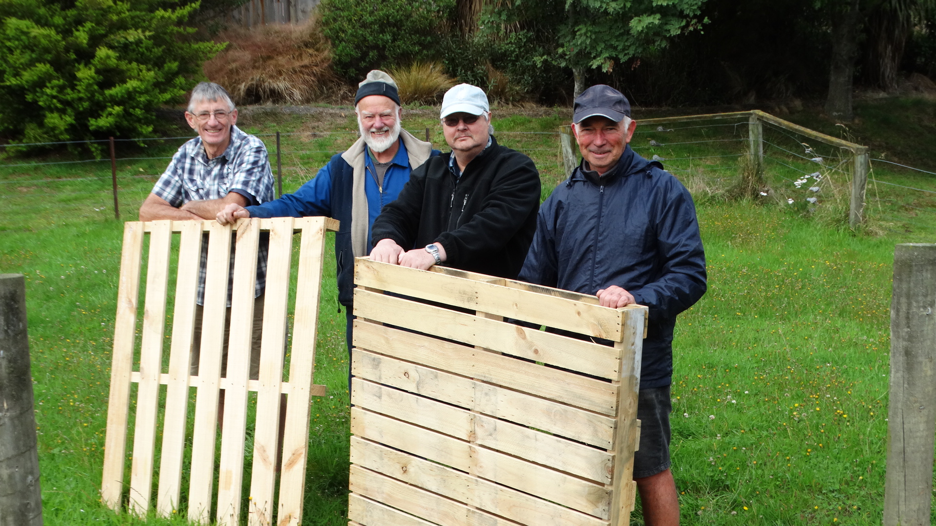 Green Island Shed founder members (from left) Brian Kane, David Mackle, Brent Aplin and Ian Hand,...