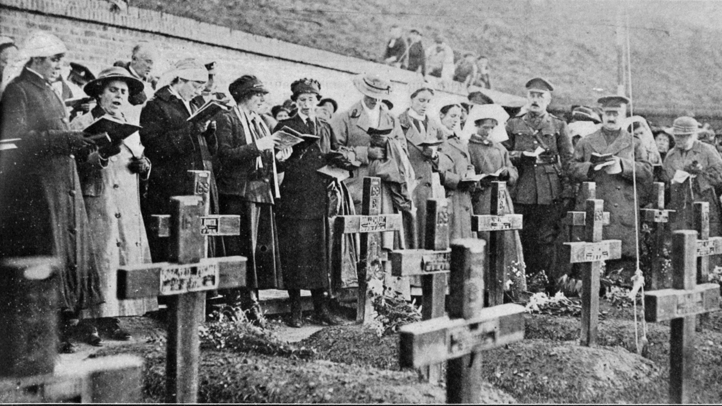 On All Saints' Day this impressive service was held in a little churchyard ``somewhere in France'...