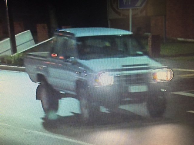 This ute was seen leaving the scene. Photo: NZ Police.