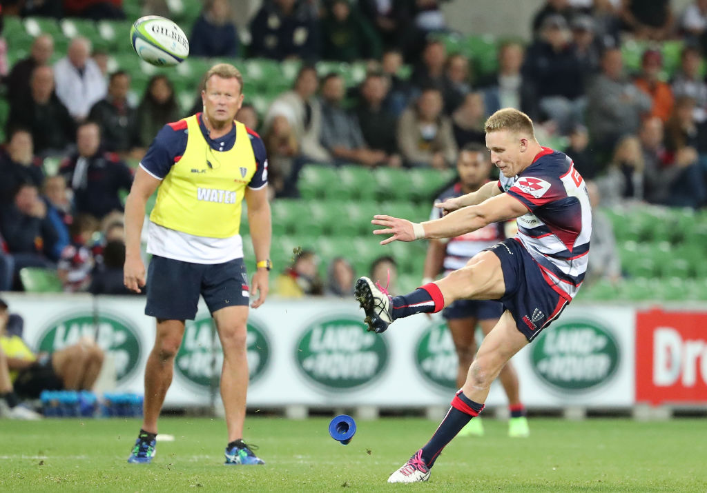 Reece Hodge booted the Rebels to their first Super Rugby win. Photo: Getty
