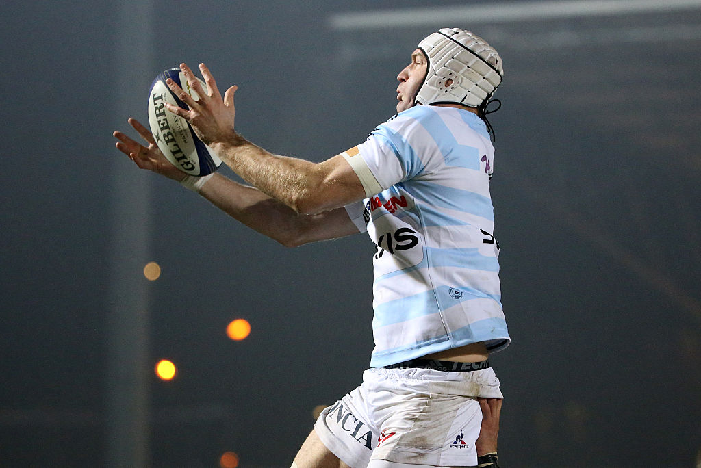 Ali Williams in action for Racing 92. Photo Getty