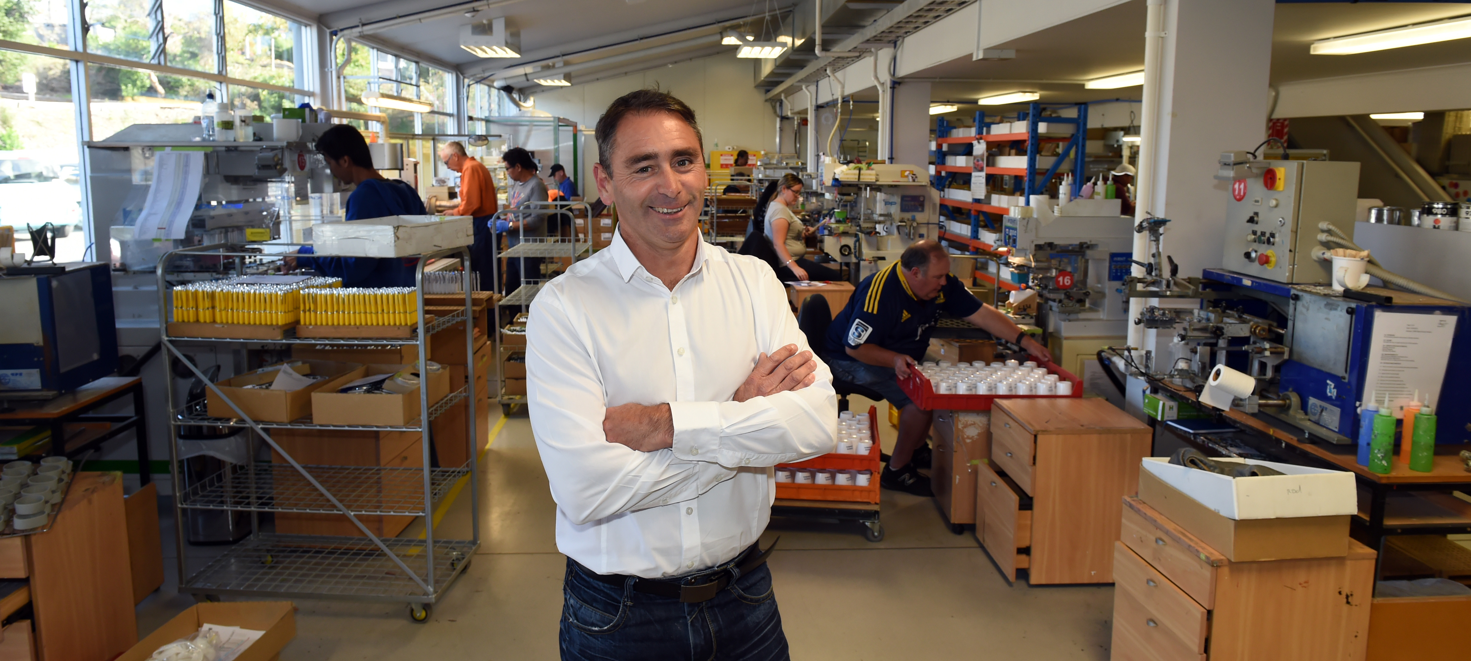 Tuapeka Gold Print general manager Greg Jolly in the company’s Fairfield factory. Photo: Gregor...