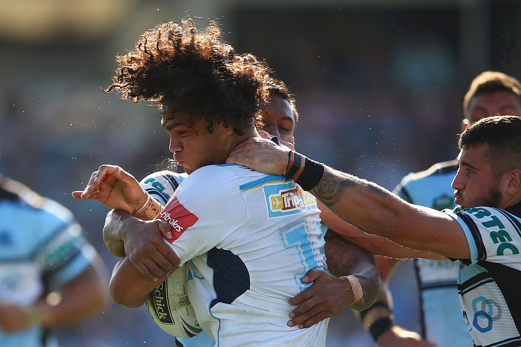  Leivaha Pulu of the Titans was the underdog champion of the game. Photo: Getty