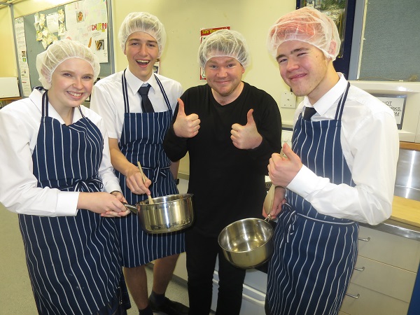 Wakatipu High School ‘‘Cook for a Cause’’ pupils (from left) Beatrice Onions and Hugh Taylor,...