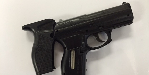 The man was using a gas-powered steel pellet BB gun. Photo: NZ Police