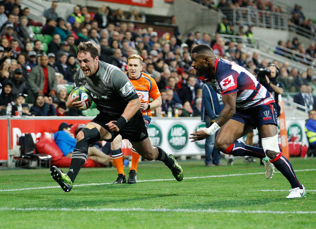 Jed Brown of the Crusaders scored a try. Photo: Getty