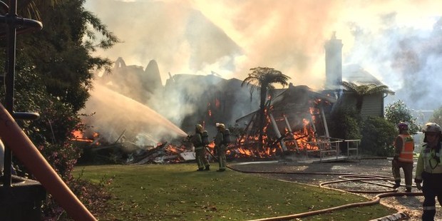 A man was saved from a serious house fire in Kaituna. Photo: NZ Herald