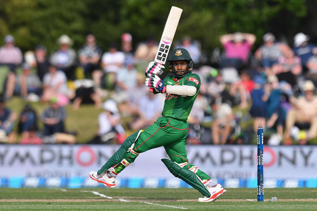 Mushfiqur Rahim scored 45 from as many balls for Bangladesh against New Zealand. Photo Getty