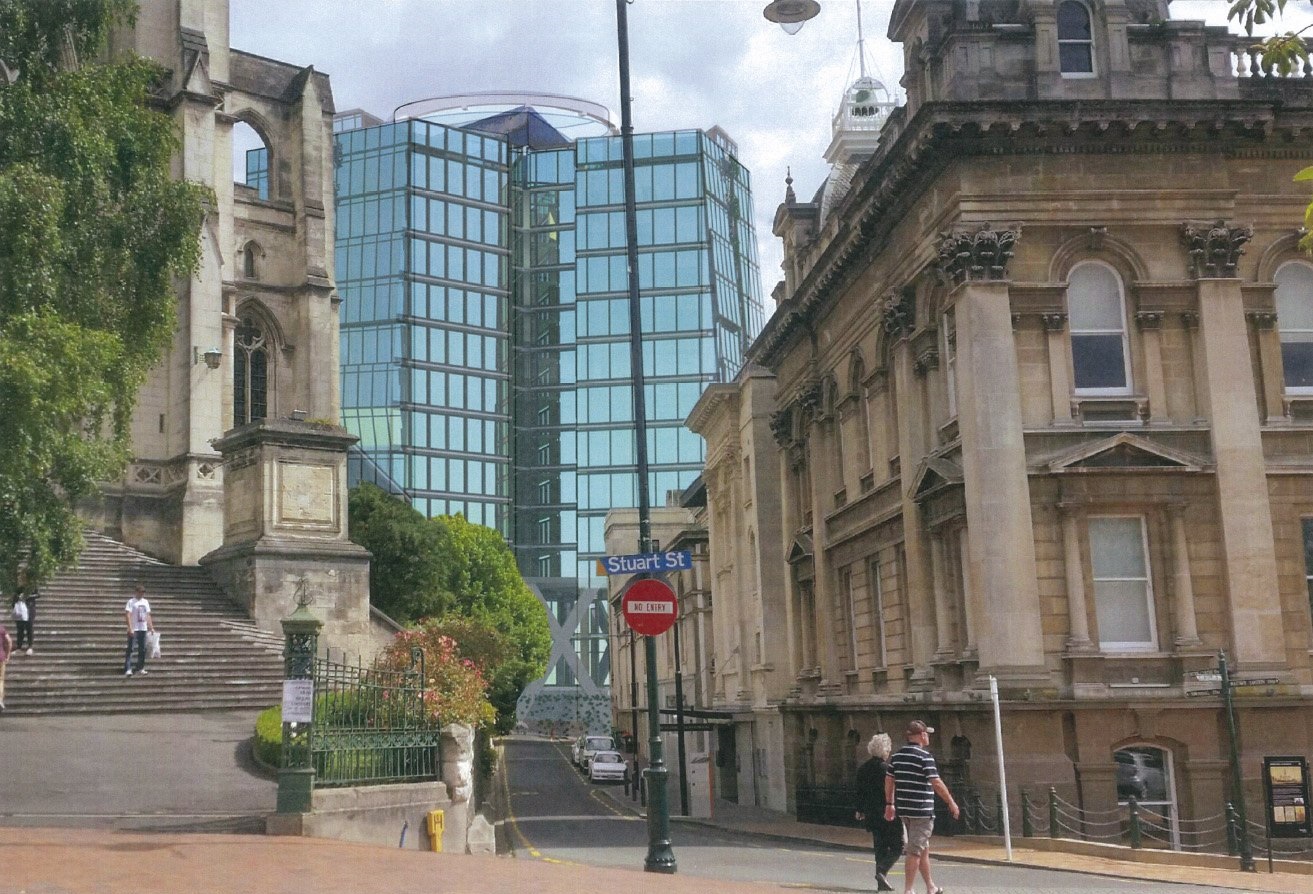 A view along Harrop St showing the proposed five-star hotel. Image supplied 