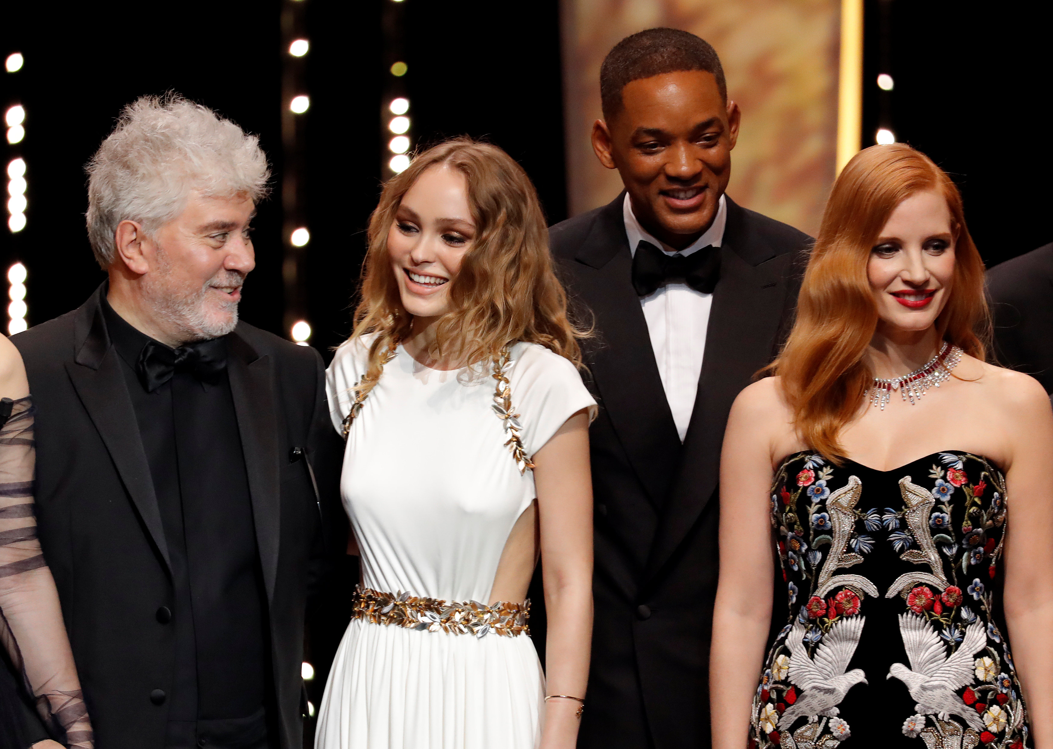 Director Pedro Almodovar, Jury President of the 70th Cannes Film Festival, actress Lily-Rose Depp...