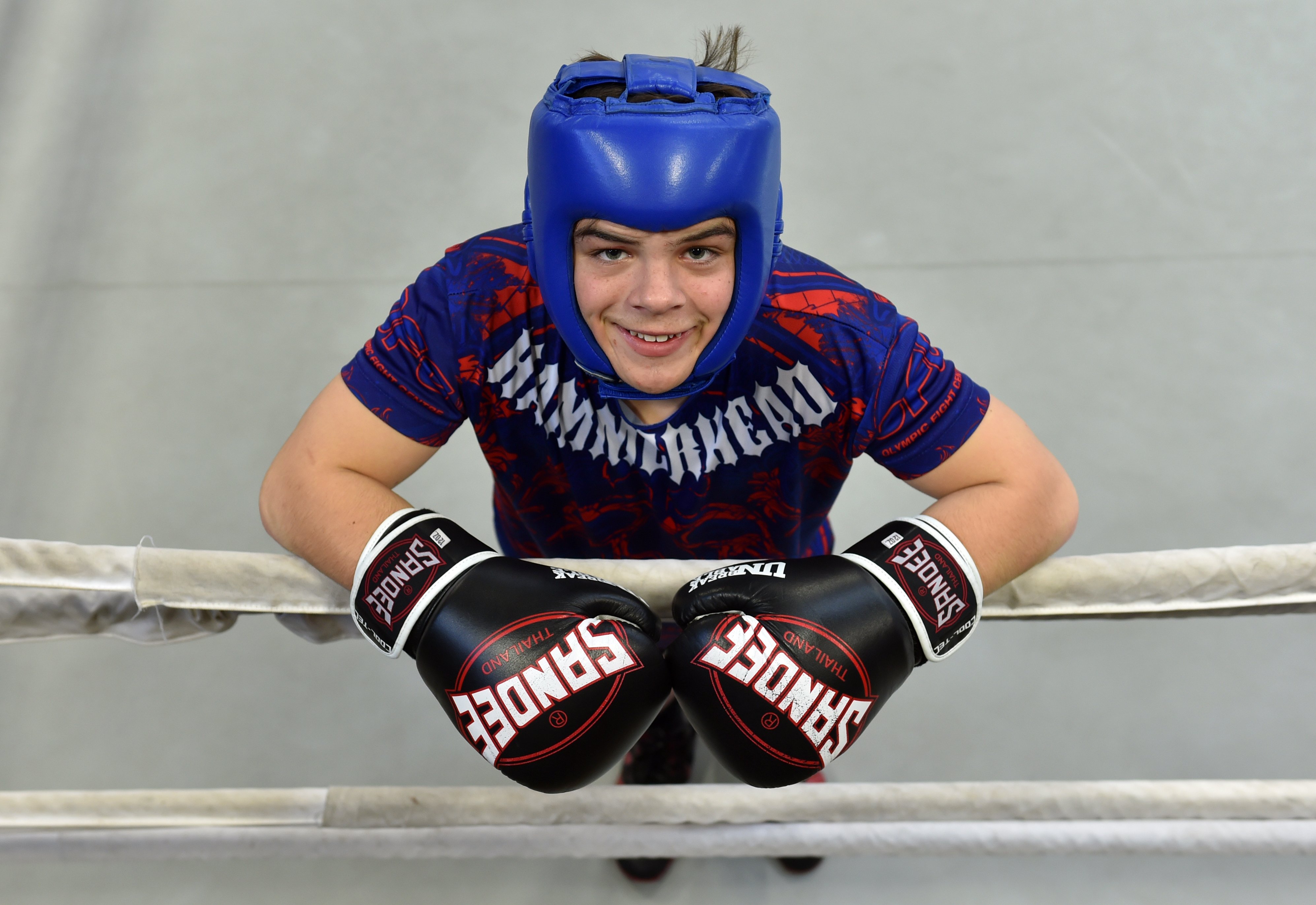 Boxer Kasib Murdoch (15) takes a break at the Olympic Gym in Mosgiel earlier this week. Photo:...