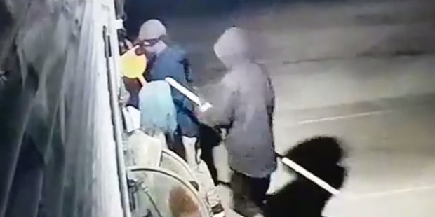 CCTV footage captured the boys as they broke into the service station. Photo NZ Herald/Supplied