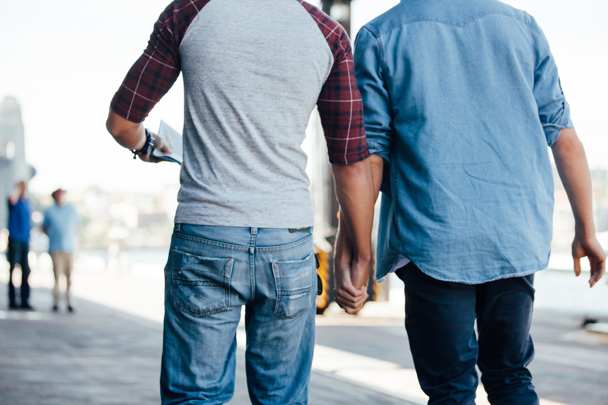 Dutch men around the world started holding hands as a campaign against homophobic violence. Photo...