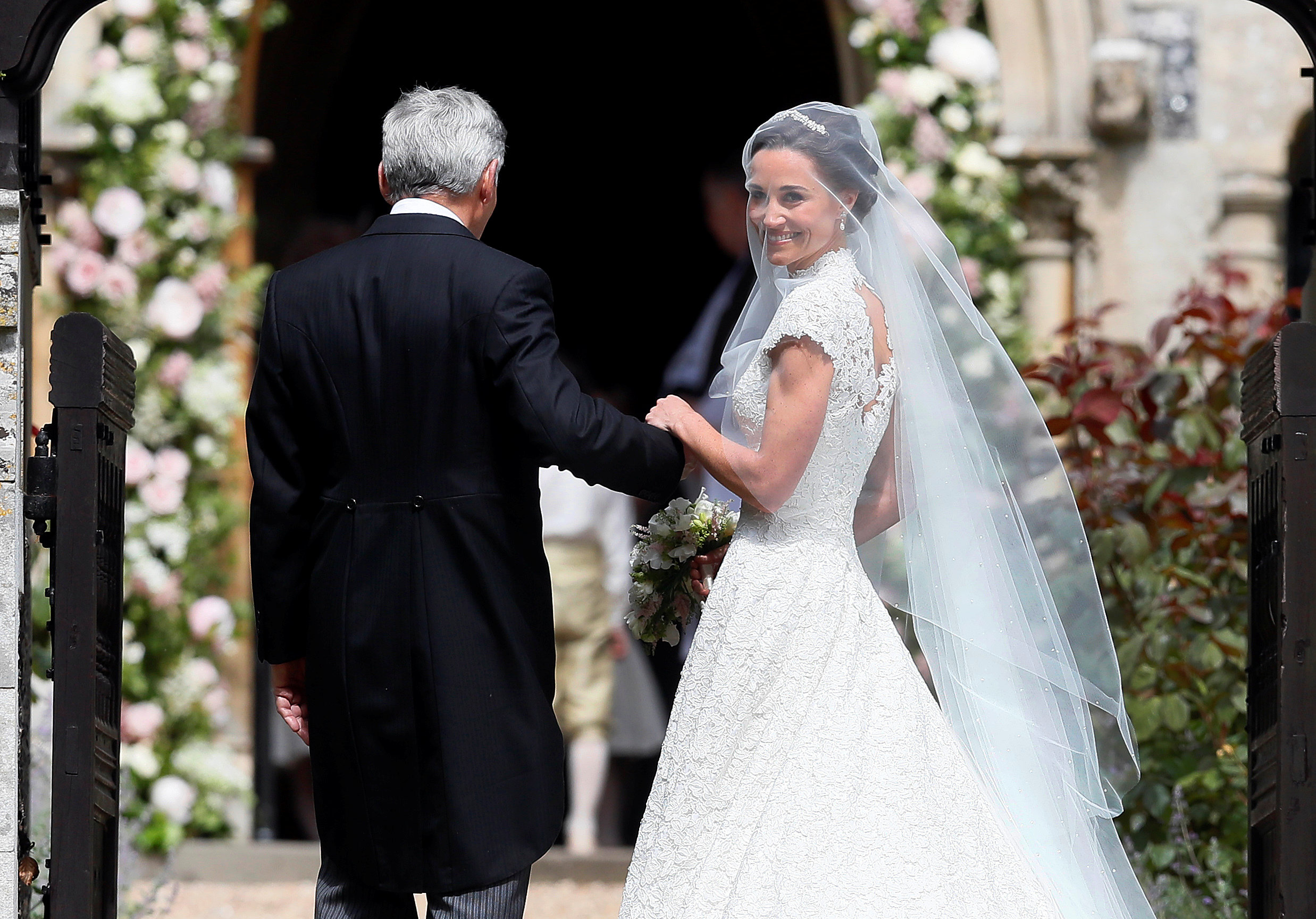 Pippa Middleton, the sister of Britain's Catherine, Duchess of Cambridge, arrived for her wedding...