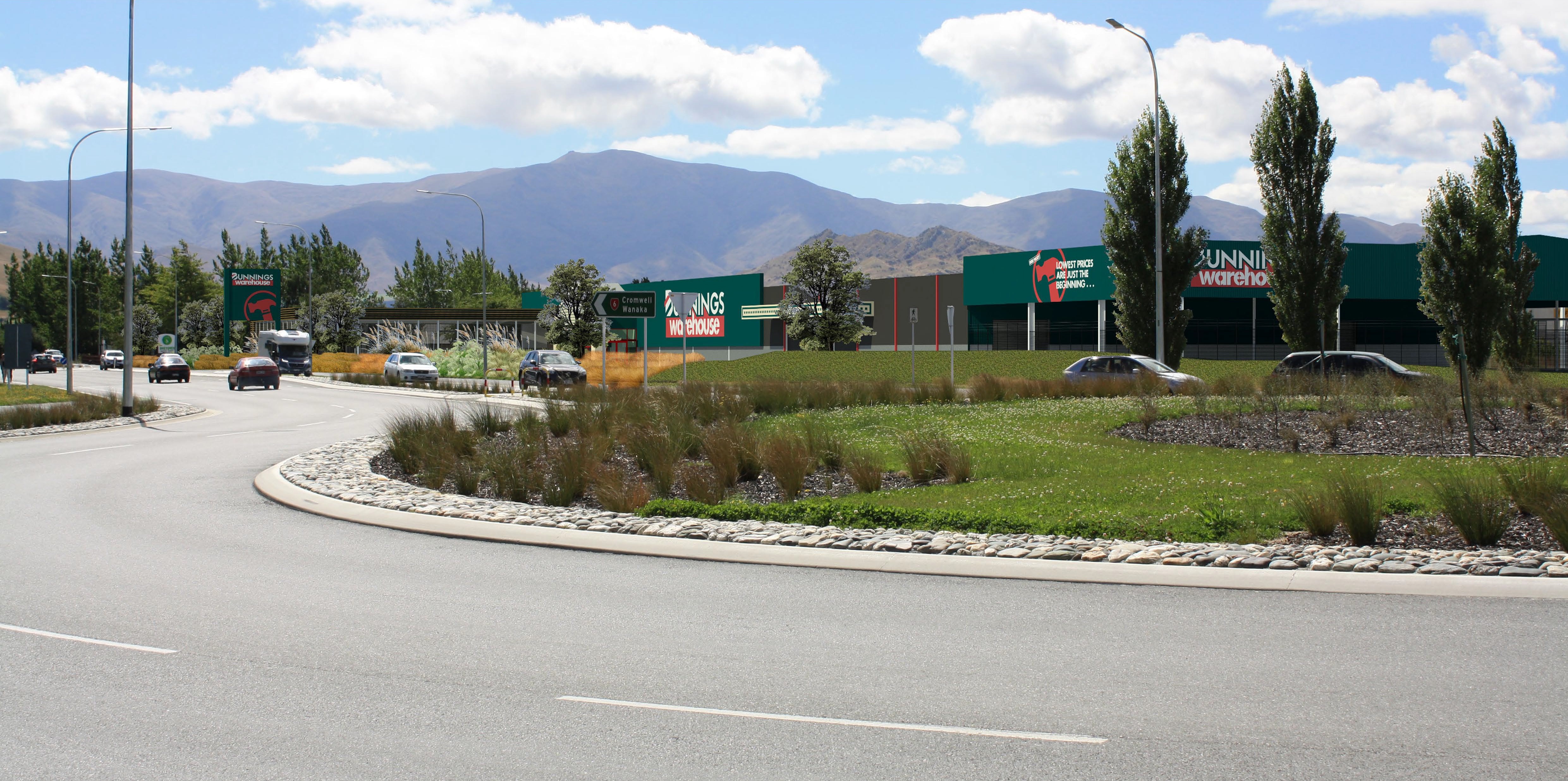 An  artist’s impression  of  Bunnings Ltd’s  planned Queenstown  development on a 1.62ha  site on...