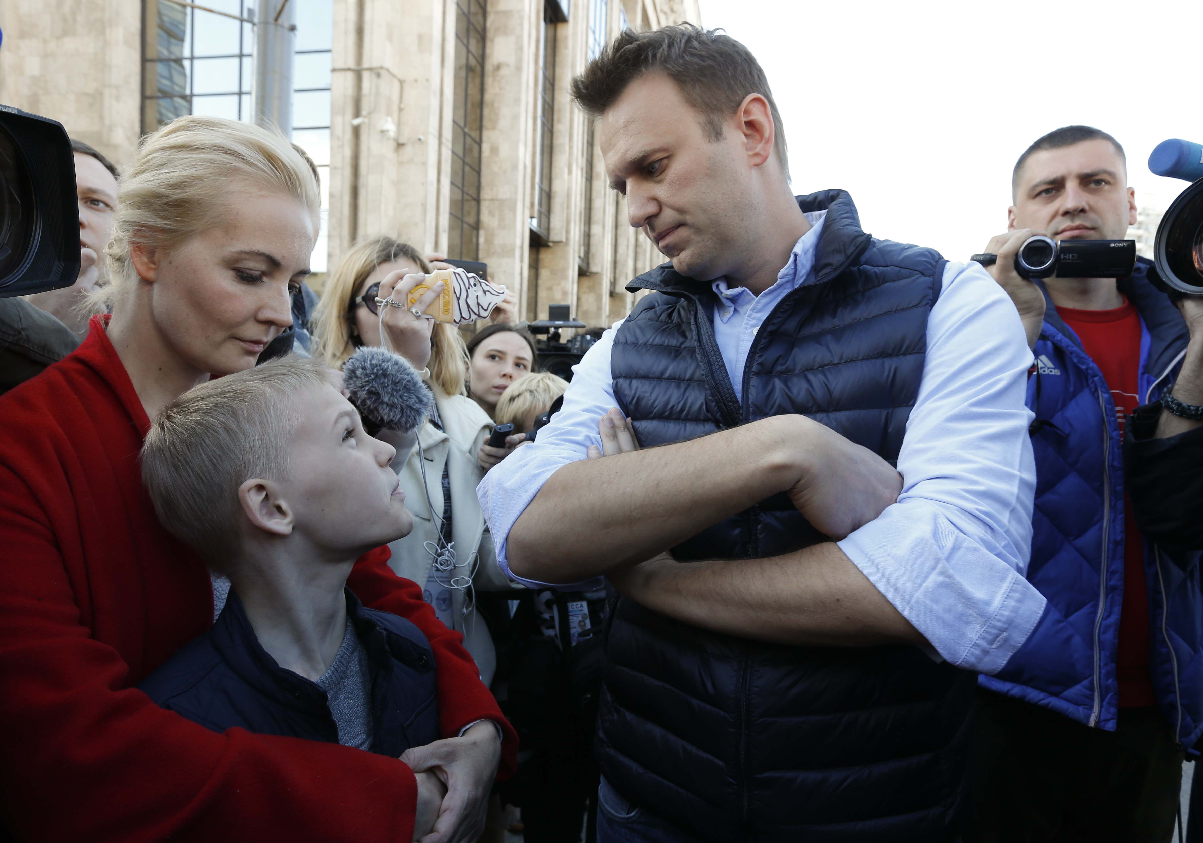 Russian opposition leader Alexei Navalny attended the protests. Photo: Reuters