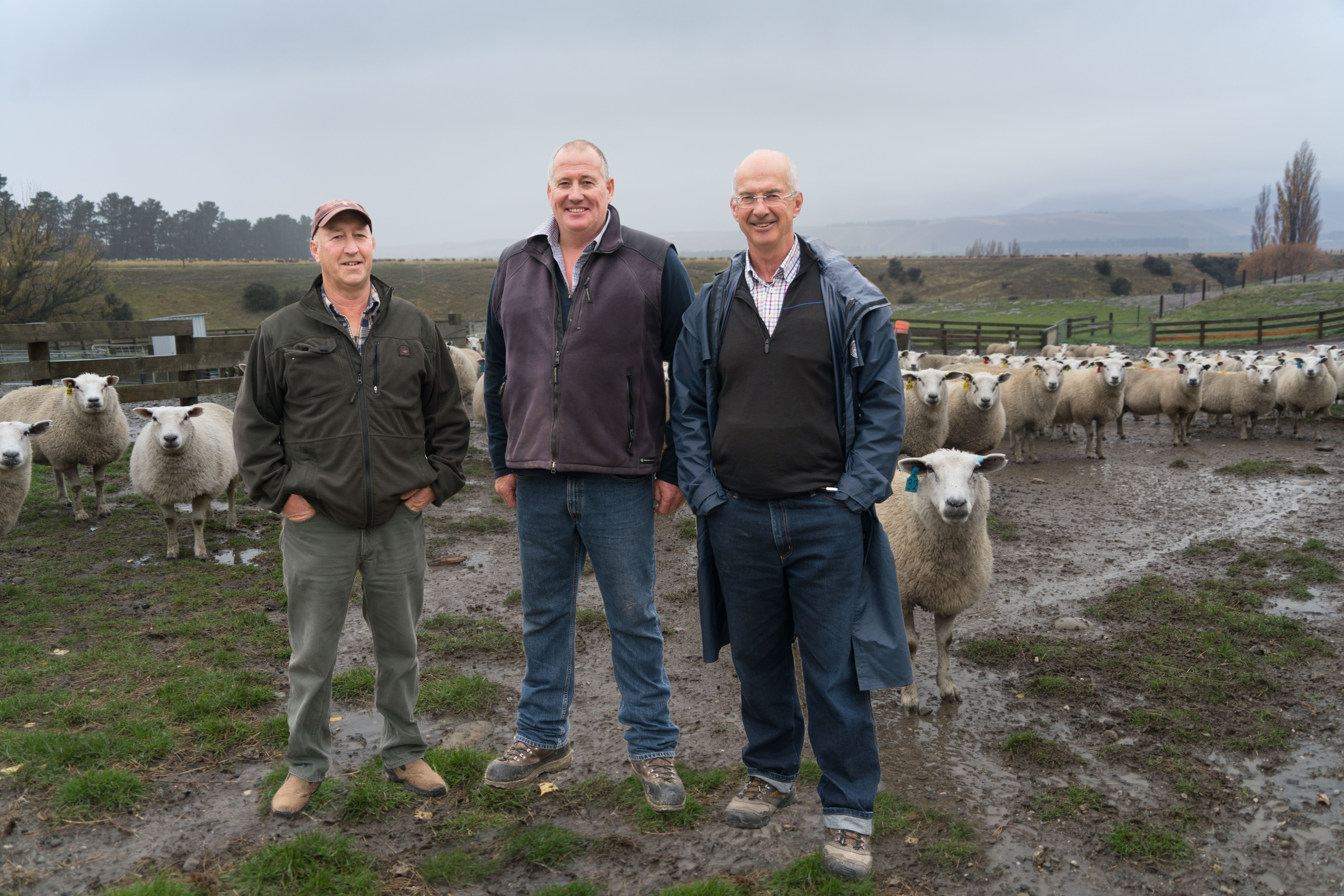 Egilshay Texel Stud breeder Alistair McLeod (left), Queensbury Ridges Station sheep manager,...