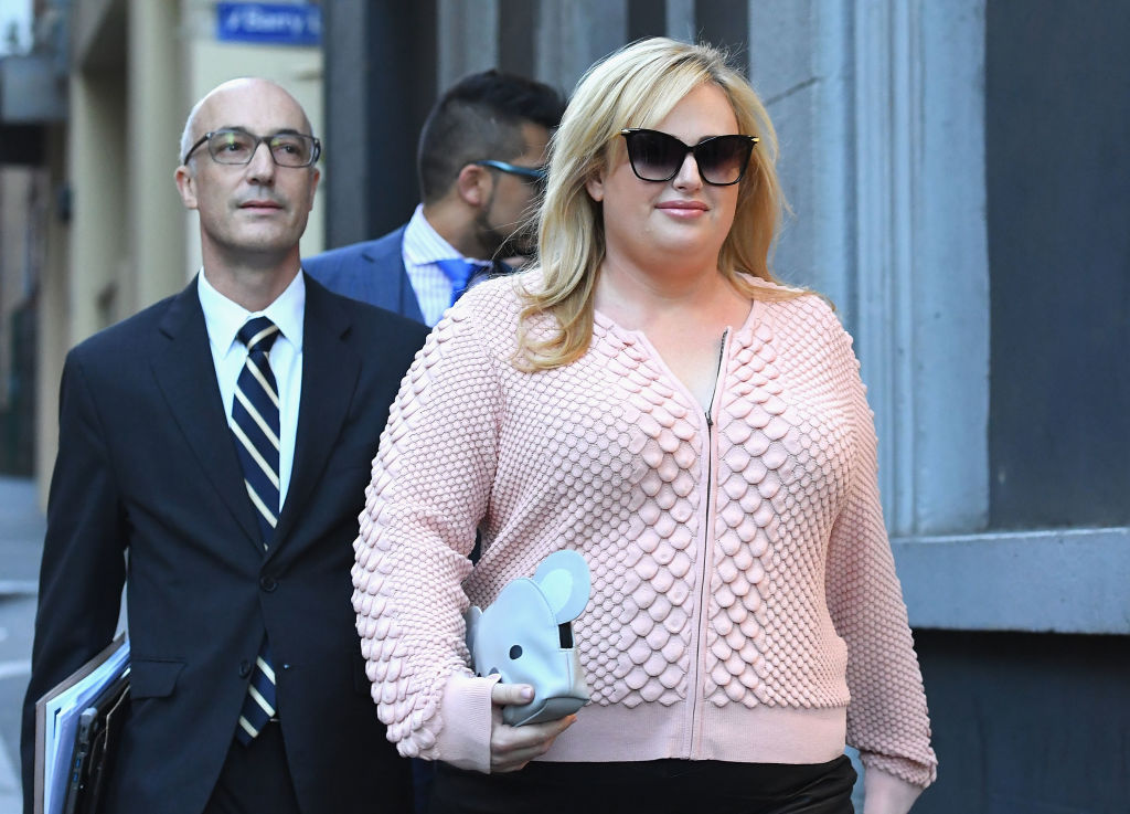 Rebel Wilson leaves the Supreme Court. Photo: Getty