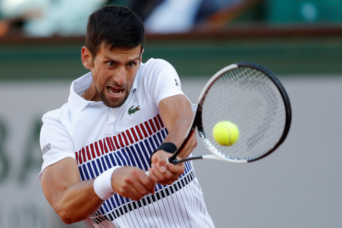 Novak Djokovic in action against Albert Ramos-Vinolas. Photo: Reuters 
