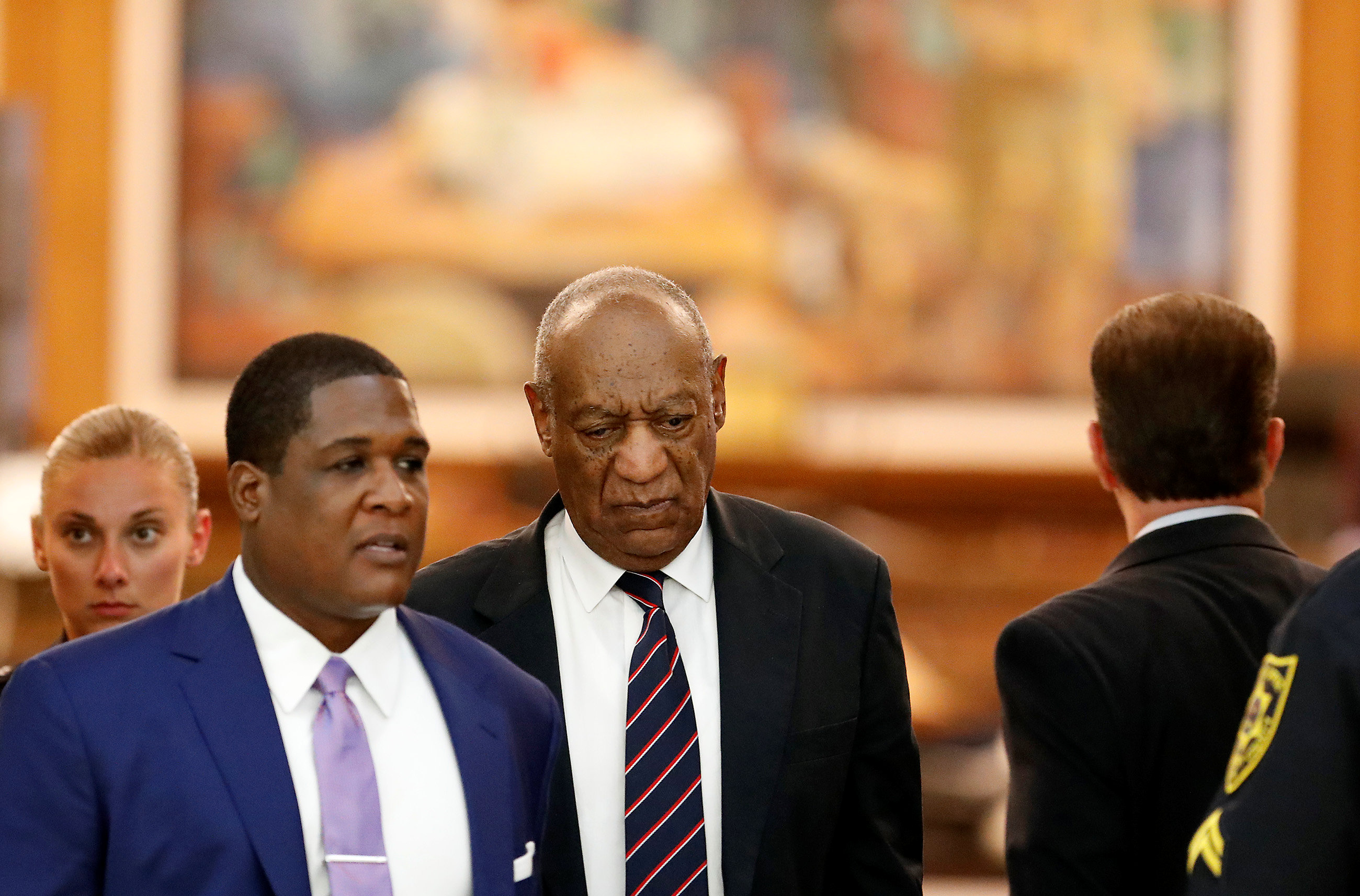 Bill Cosby leaves the courtroom after the jury had a question during in his sexual assault trial....