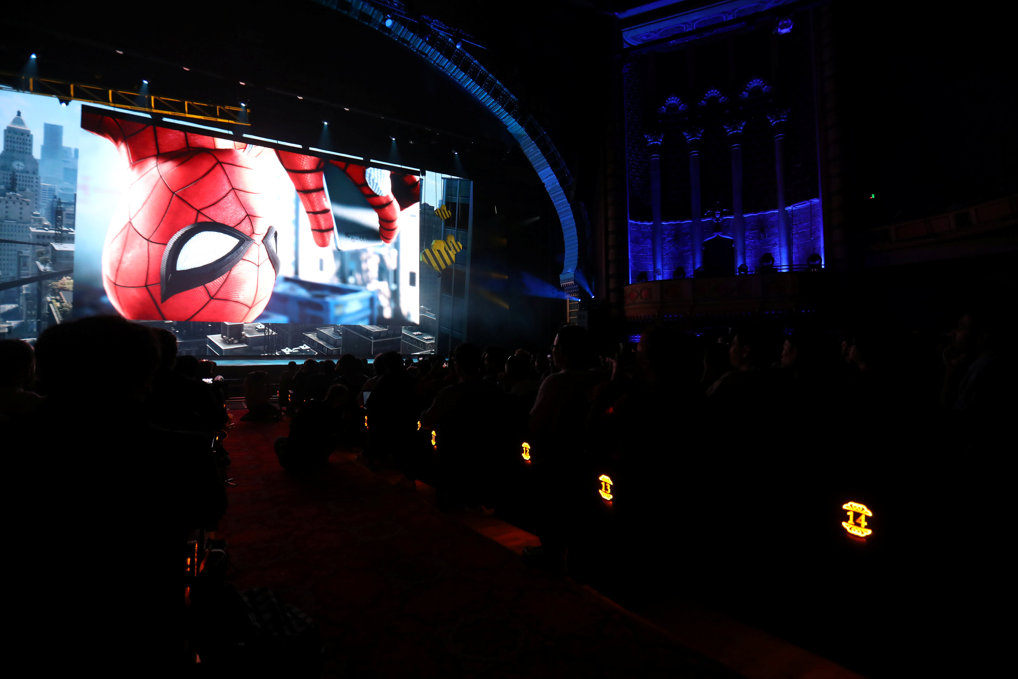 The Spider-man game was unveiled at the Electronic Entertainment expo in Los Angeles. 