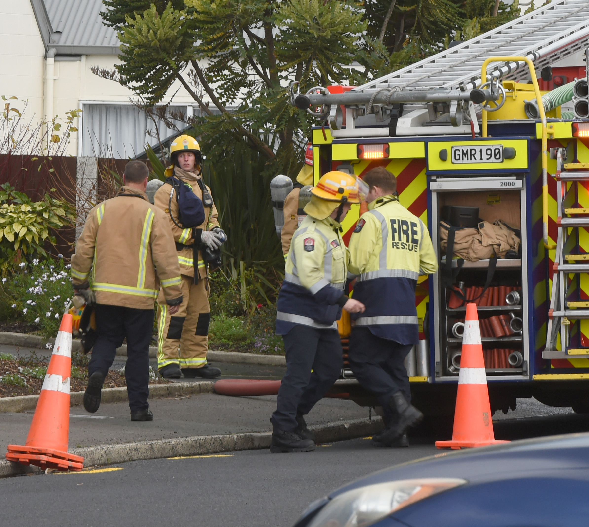 Fire fighters are attending a gas leak in Oxford St bewar KFC. Photo: Gregor Richardson