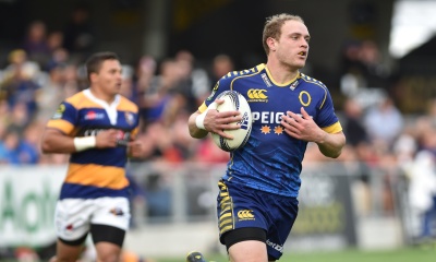 Otago centre Matt Faddes scores a try against Bay of Plenty at Forsyth Barr Stadium earlier this...