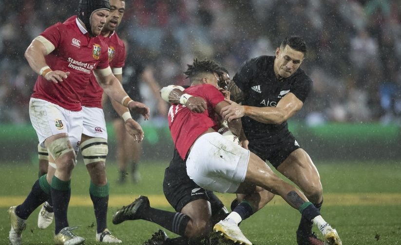 Sonny Bill Williams was red carded for this tackle. Photo: NZ Herald