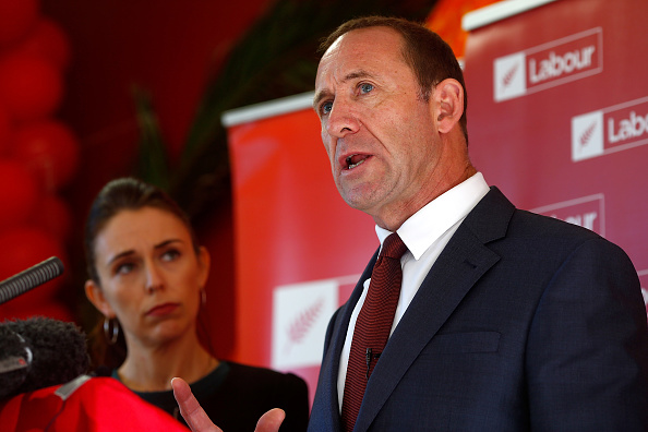 Andrew Little with Labour deputy leader Jacinda Ardern. Photo: Getty Images