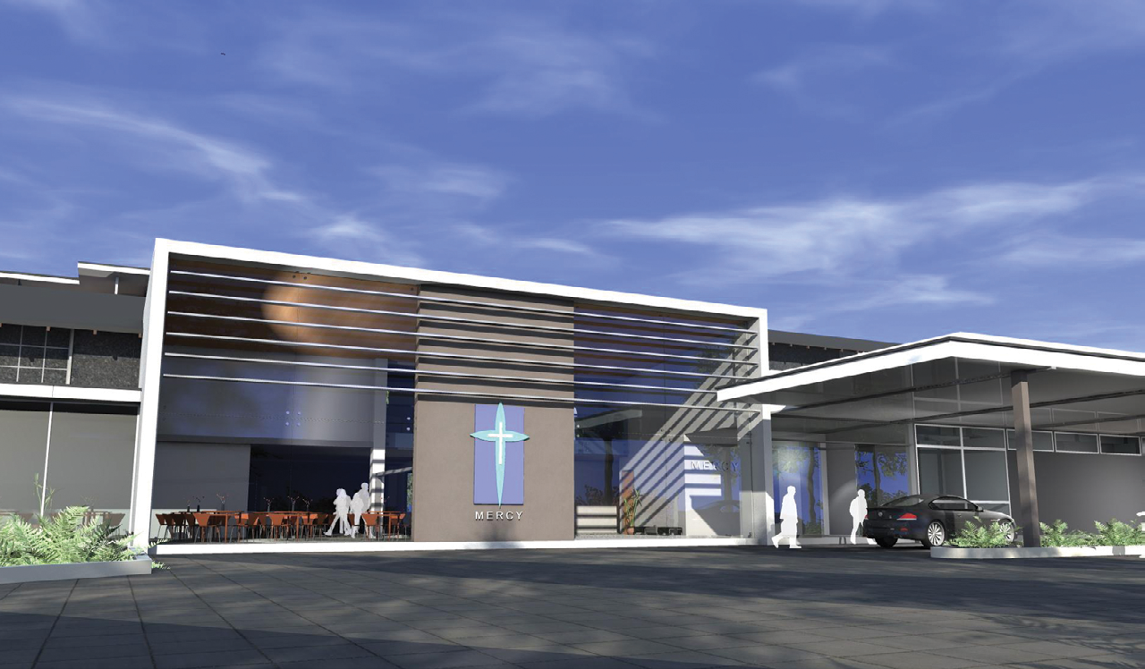Artist's impression of planned renovation to main entrance.