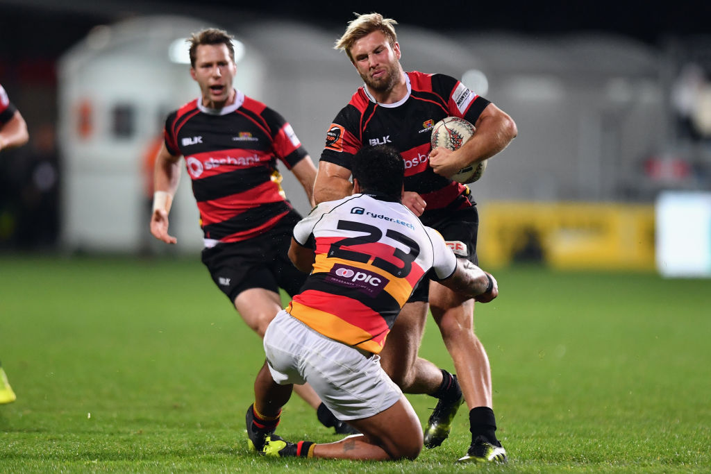 Braydon Ennor runs the ball up for Canterbury. Photo Getty
