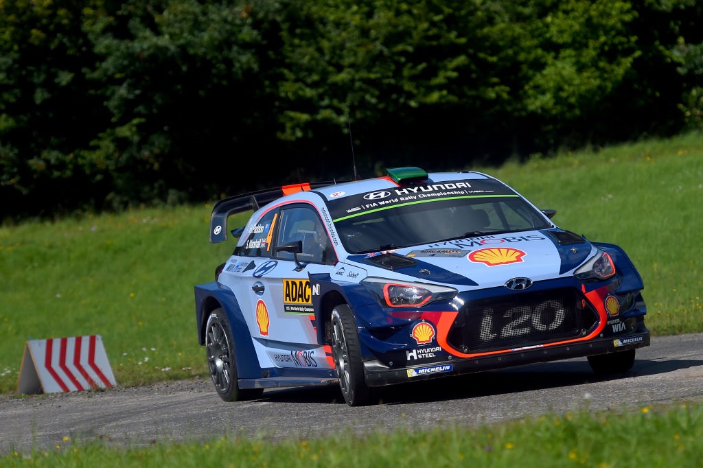 Hayden Paddon racing in Germany last month. Photo: Getty Images