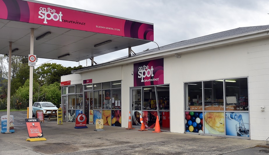The On the Spot store in Waitati was damaged in a burglary early today. Photo: Peter McIntosh