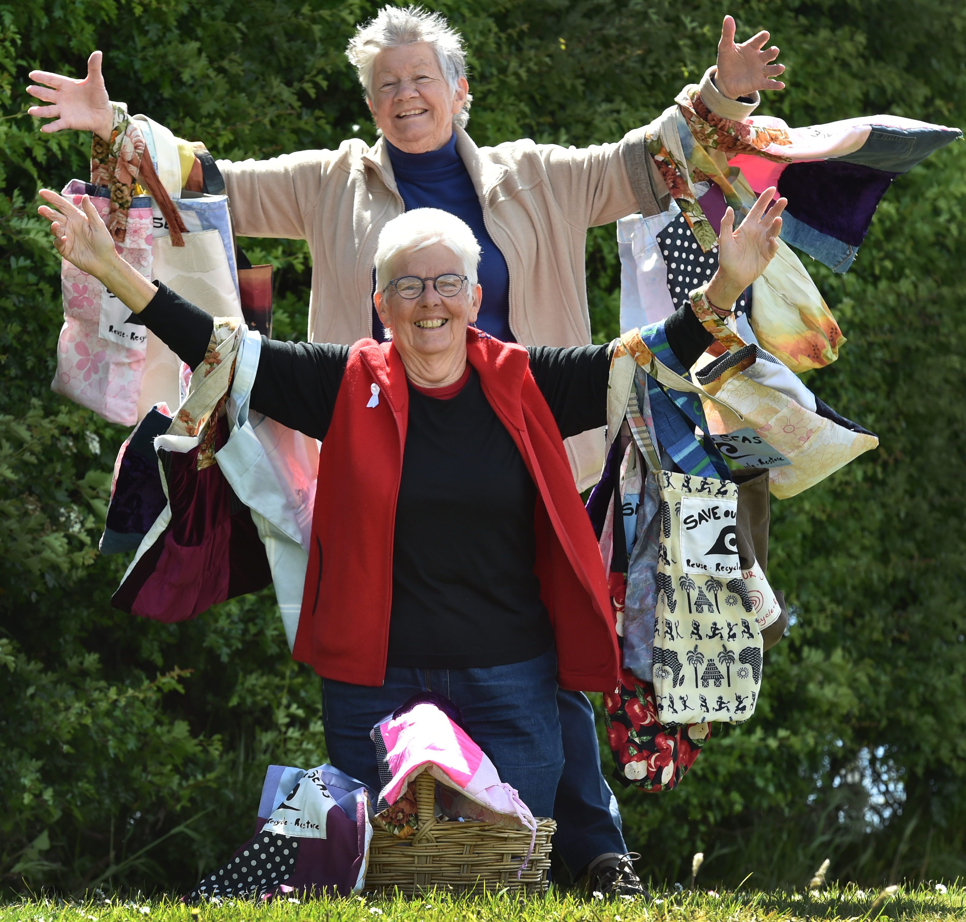 Waikouaiti women Brenda Ives (rear) and Ann Charlotte (both 75) have become more mindful of the...