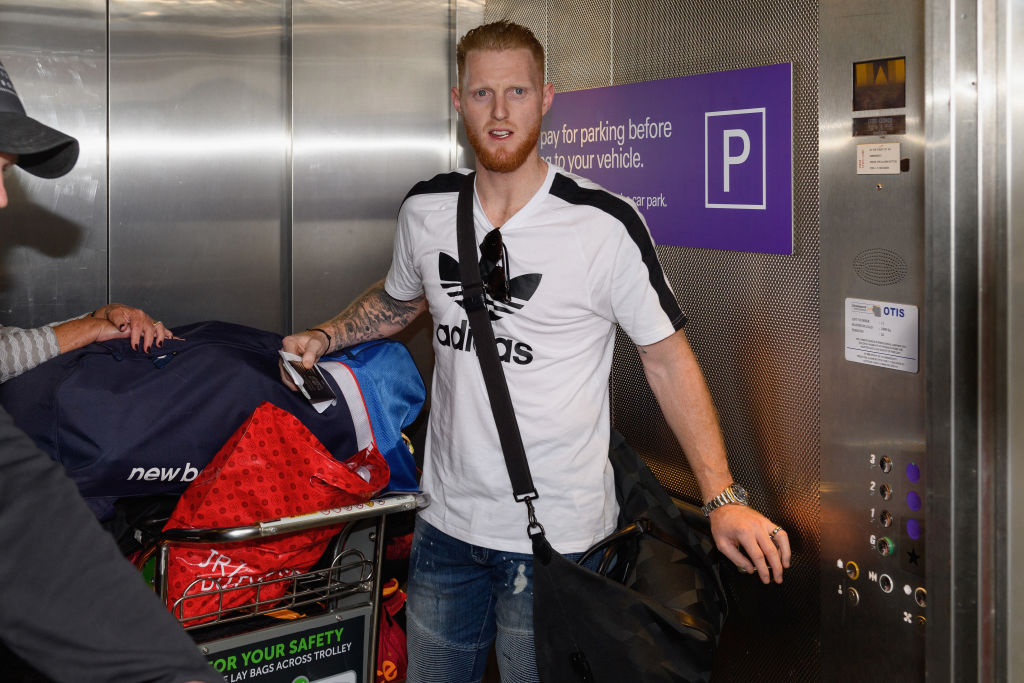 Ben Stokes arrives in Christchurch earlier today