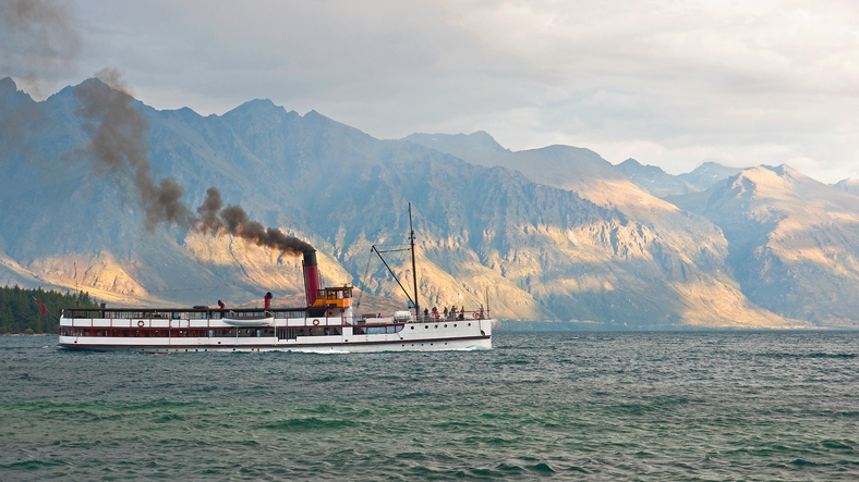 TSS Earnslaw on Lake Wakatipu. Photo Getty