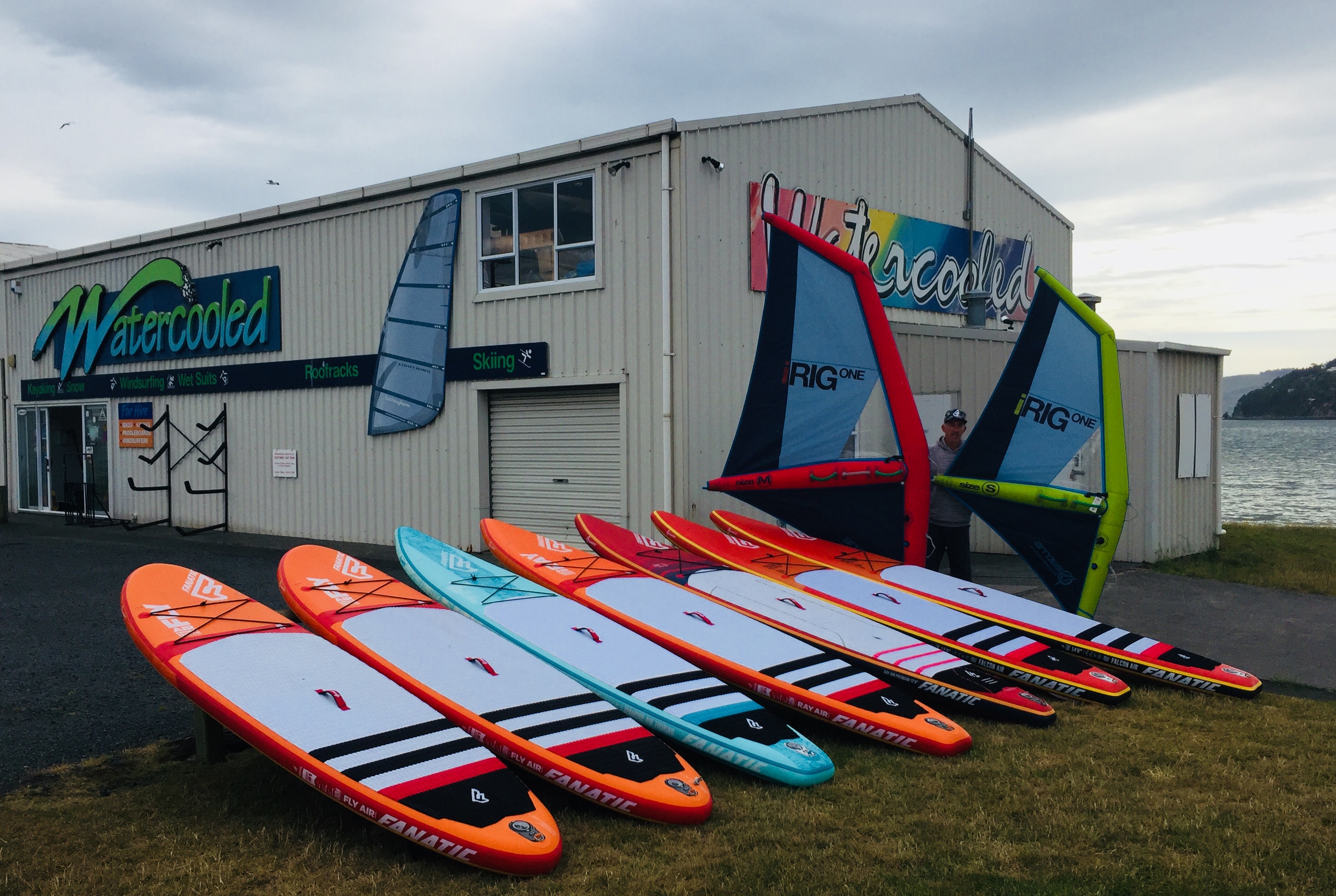 Craig Latta from Watercooled Sports with the Fanatic inflatable paddleboards.