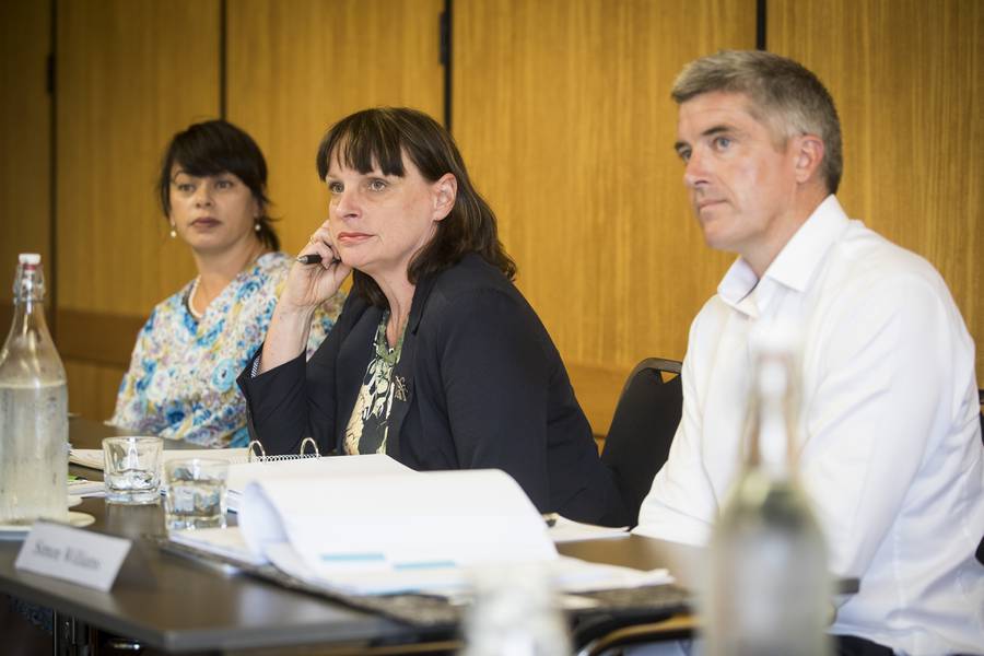 Teachers Disciplinary Tribunal members (from left) Kiri Turketo, chair, Theodora Baker and Simon...