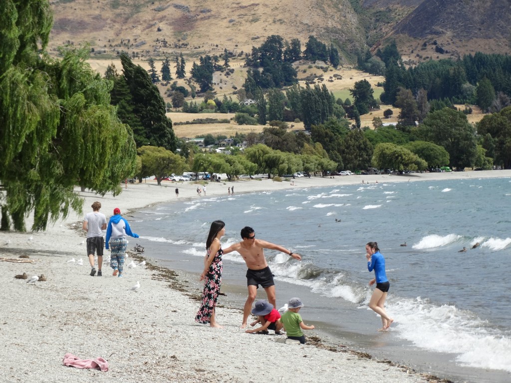 It was warm and windy in Wanaka yesterday, and the town is expecting a run of hot days. Photo...